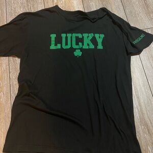 St. Patrick’s Rogue Black Tee with Green 'Lucky' Design
